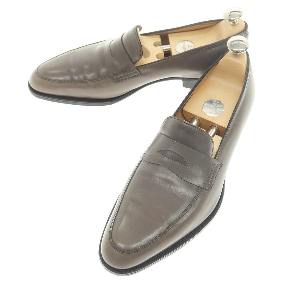 【中古】ジョンロブ John Lobb CHELTENHAM コインローファー カーキ【サイズ7 E】_画像1