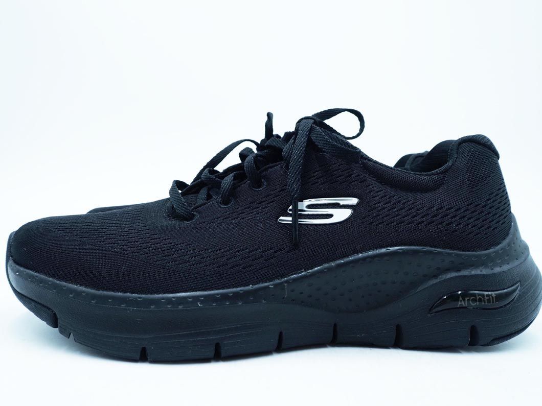 SKECHERS スケッチャーズ 149057W ARCH FIT-BIG APPEAL 幅広 ローカット スニーカー size24.5/黒 ■■ ☆ eca4 レディース_画像2