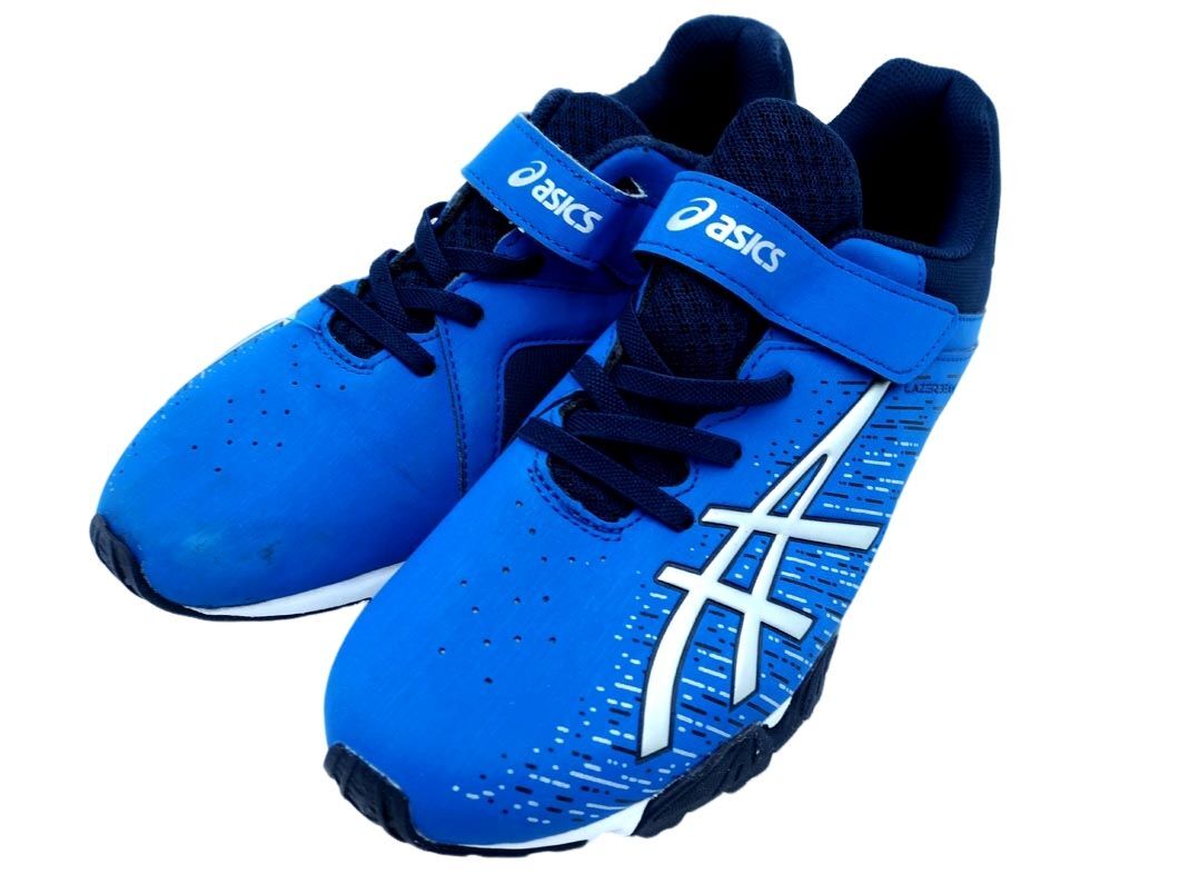 ASICS アシックス 1154A138 LAZERBEAM レーザービーム ローカット スニーカー 24.5cm 青 ■■ ☆ ecb9 子供服の画像1