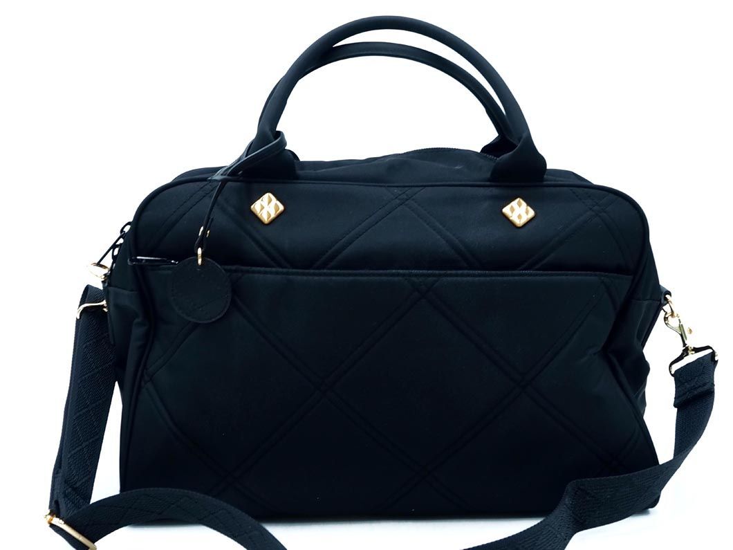  Marie Claire 2WAY стеганое полотно сумка "Boston bag" чёрный ## * ecc8 женский 