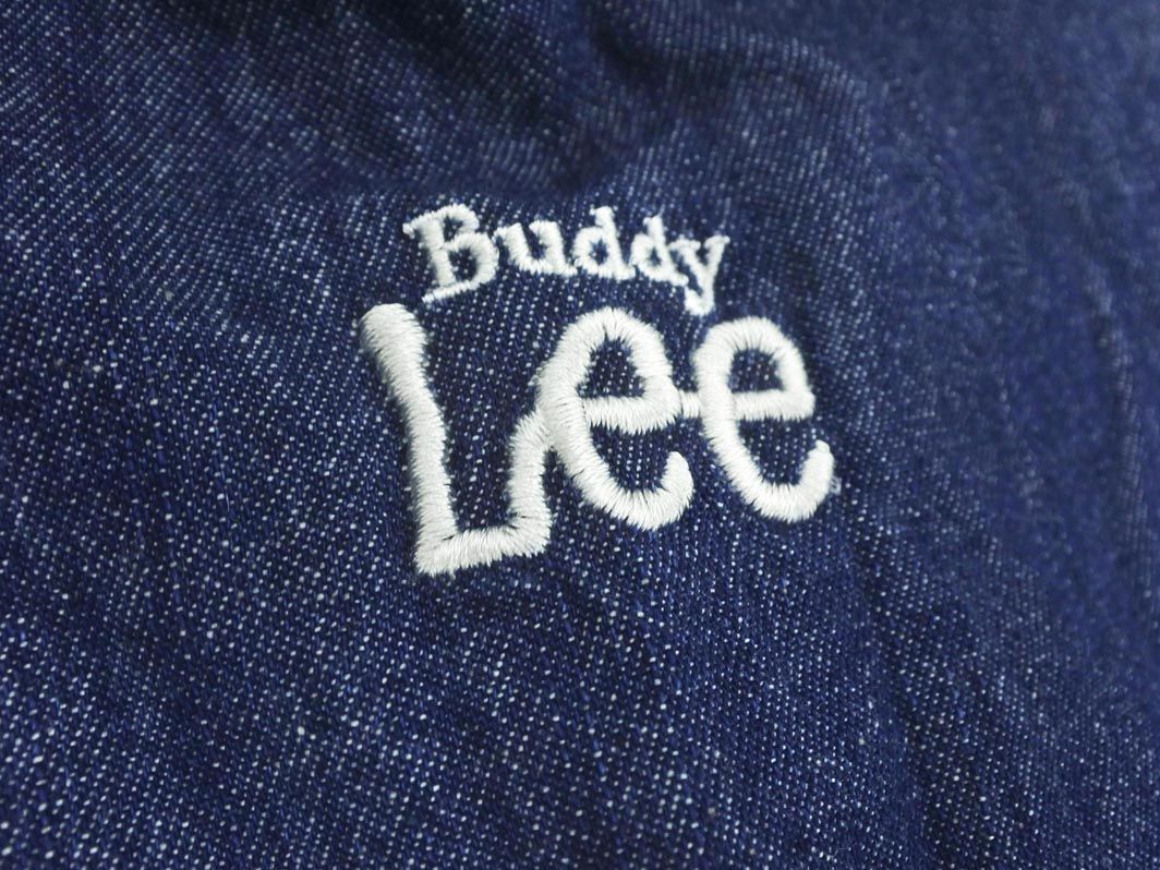 Lee リー Buddy マタニティ ロゴ 刺繍 ジャンパー デニムスカート sizeL/青 ■◇ ☆ ebc9 レディース_画像3