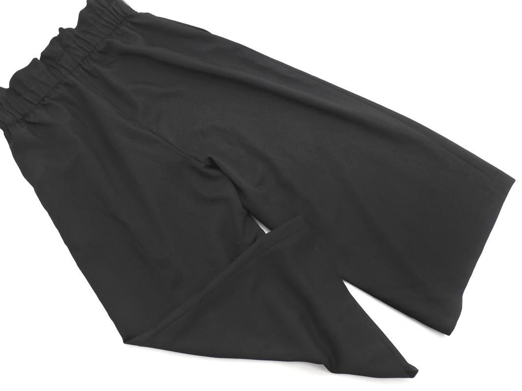 UNTITLED Untitled waist frill wide pants size3/ black ## * ebc9 lady's 