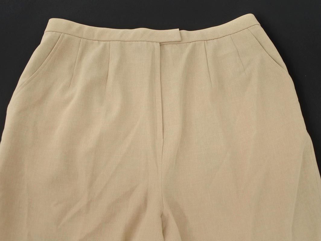  beautiful goods Leilian Leilian center Press wide tapered pants size15+/ beige #* * eca1 lady's 