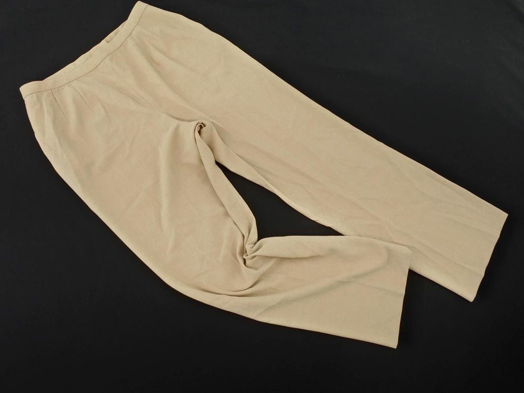  beautiful goods Leilian Leilian center Press wide tapered pants size15+/ beige #* * eca1 lady's 