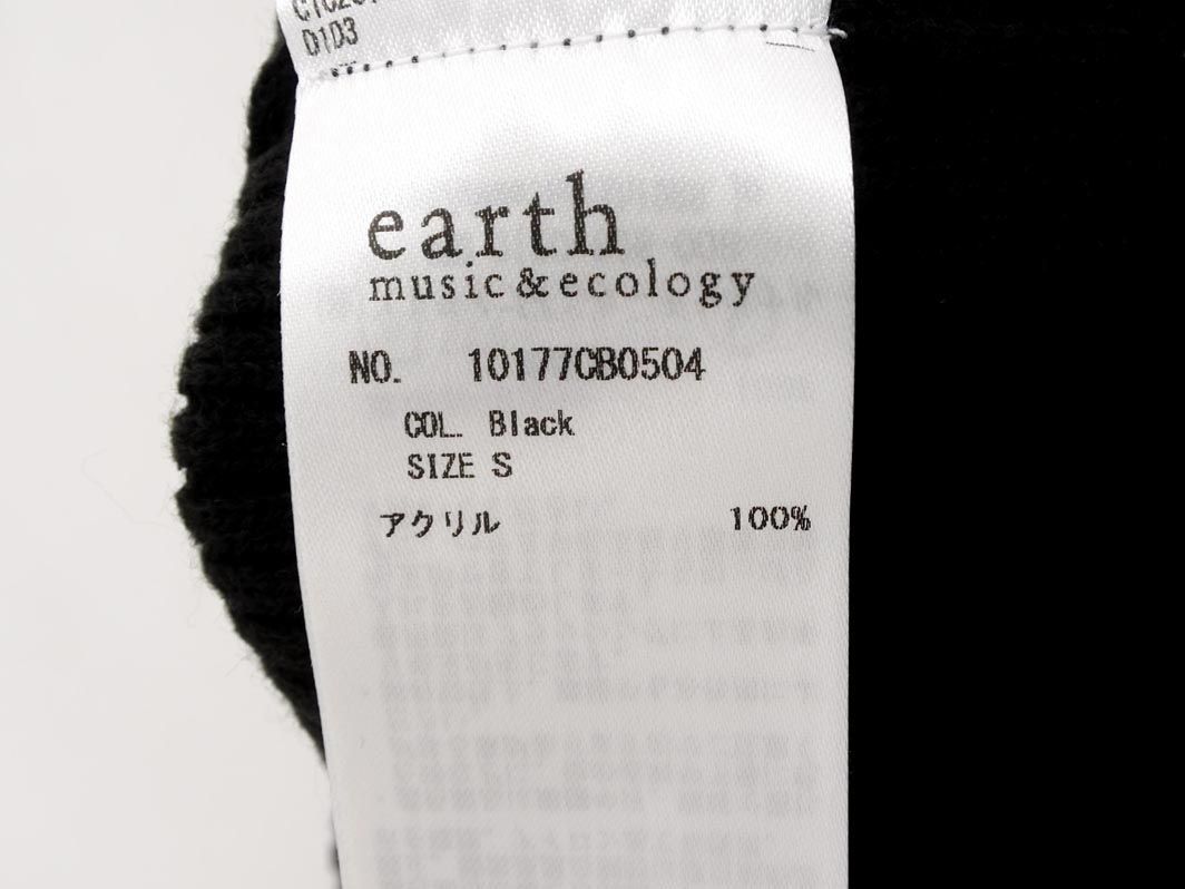 新品 earth music&ecology アースミュージック＆エコロジー クルーネック ニット セーター sizeS/黒 ■◇ ☆ eca4 レディースの画像5