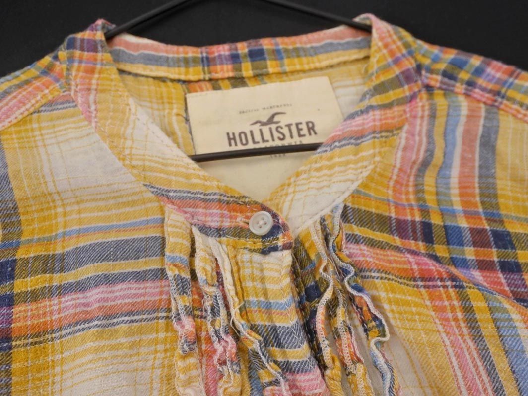 Hollister ホリスター Vネック チェック カットソー sizeS/カラフル ■◇ ☆ eca6 レディース_画像4