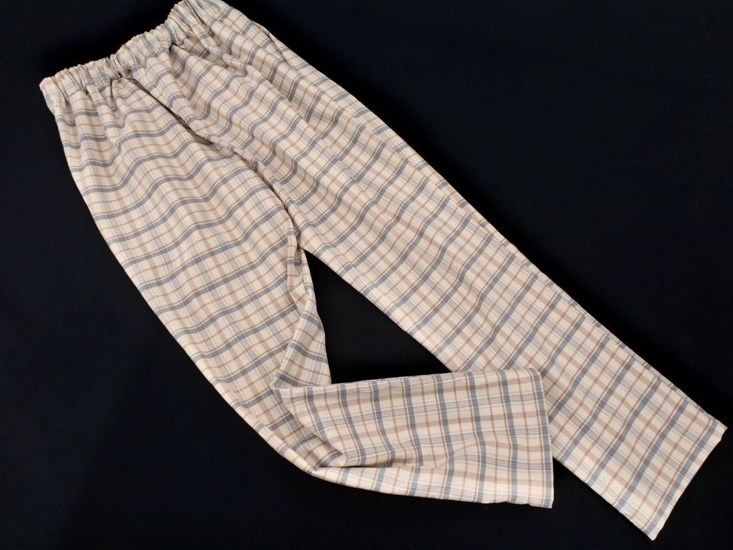 earth music&ecology Earth Music & Ecology check tapered pants sizeS/ ivory #* * eca8 lady's 