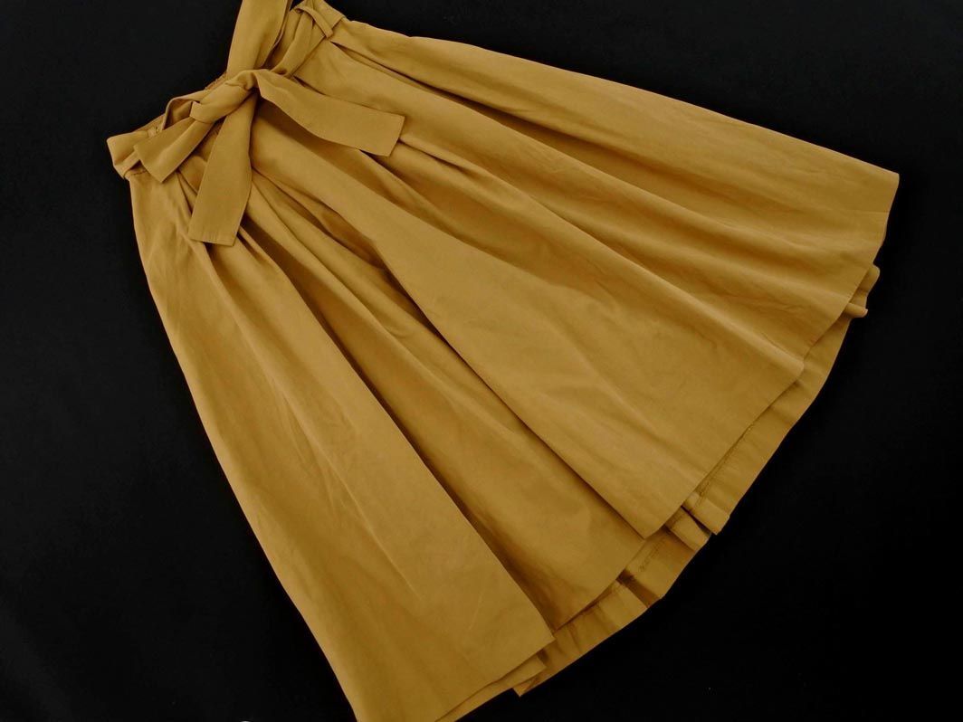 nano universe Nano Universe waist ribbon attaching flair skirt sizeF/ beige ## * eca8 lady's 