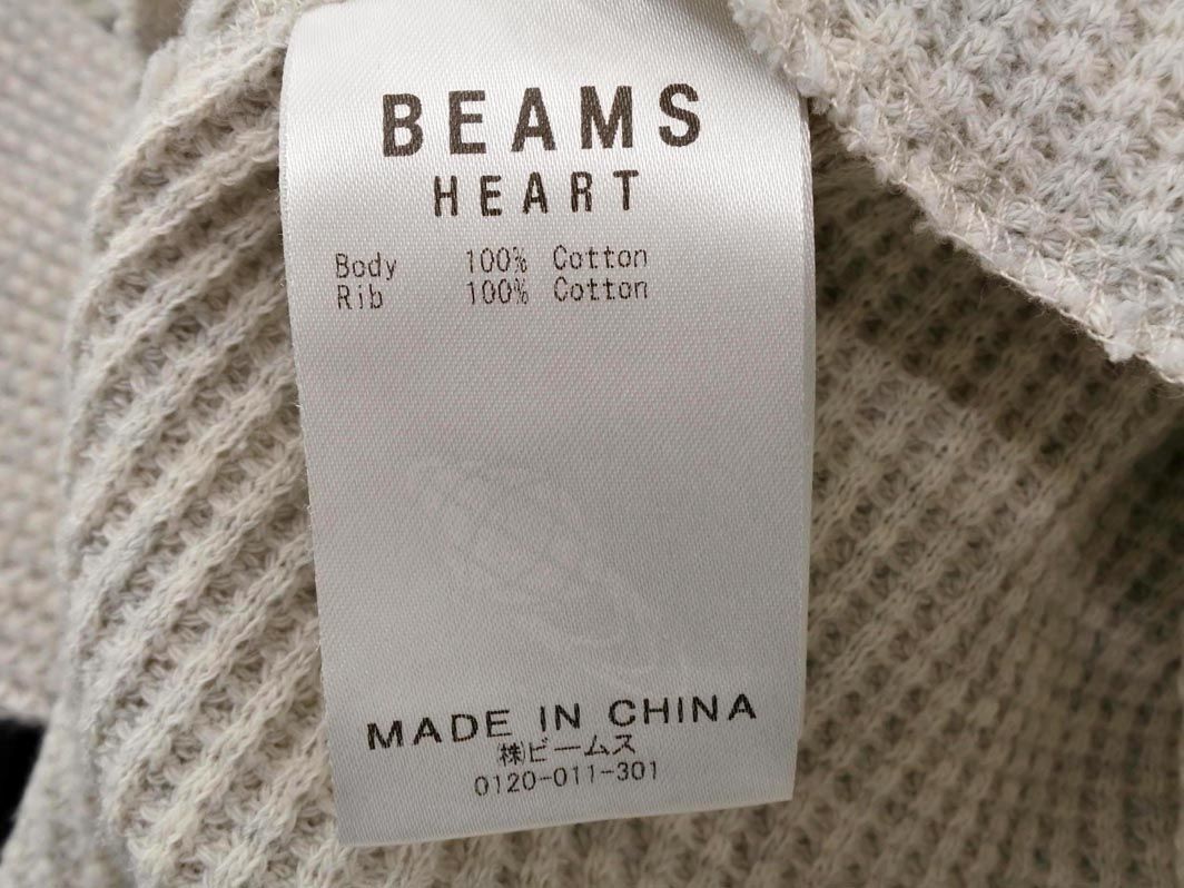 BEAMS HEART ビームスハート ワッフル カットソー sizeS/オートミール ■◇ ☆ ecb1 メンズの画像5