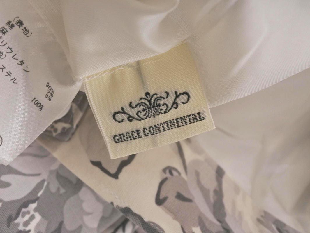 GRACE CONTINENTAL グレースコンチネンタル 花柄 フレア スカート size36/アイボリー ■◇ ☆ ecb3 レディース_画像6