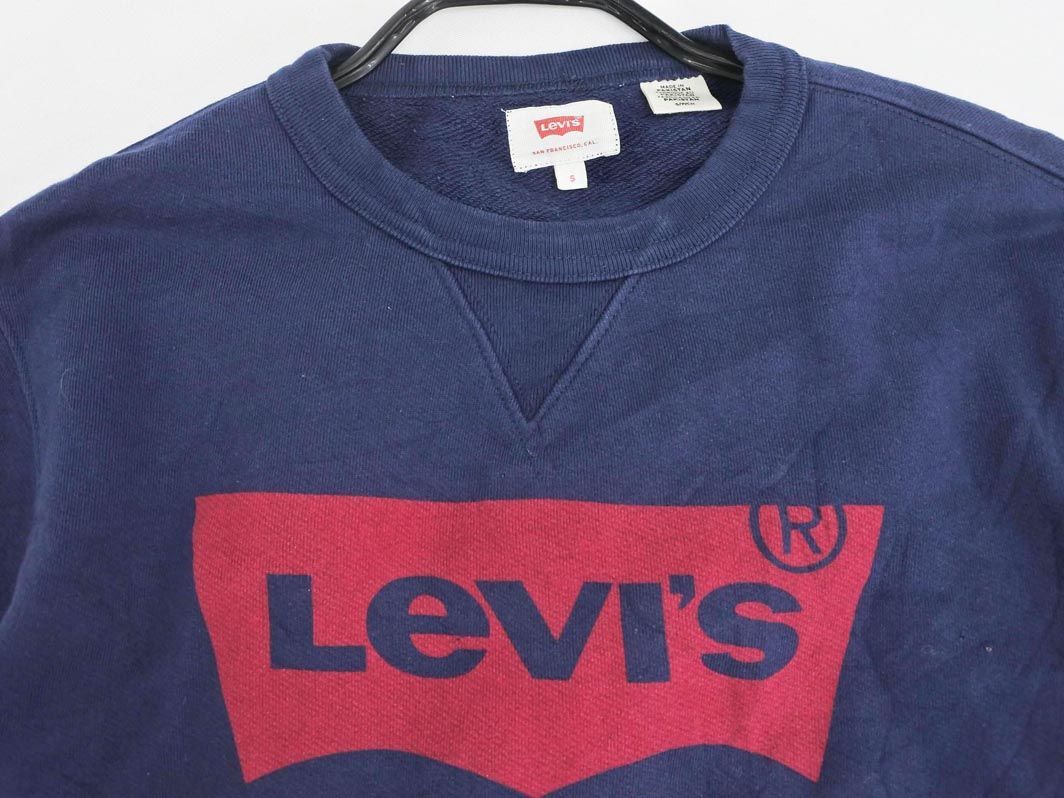 LEVI’S リーバイス ロゴプリント トレーナー スウェット sizeS/濃紺 ■◇ ☆ ecb3 メンズ_画像3