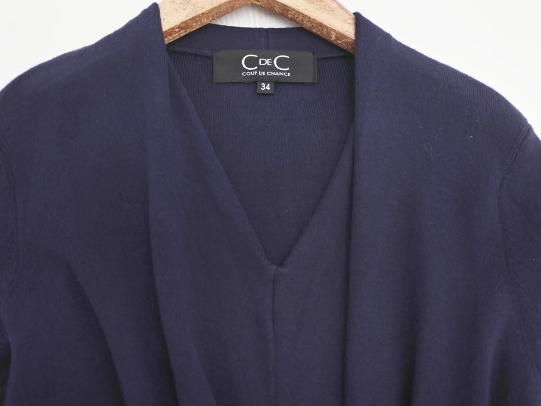 COUP DE CHANCE Coup de Chance belt knitted One-piece size34/ dark blue #* * ecb5 lady's 