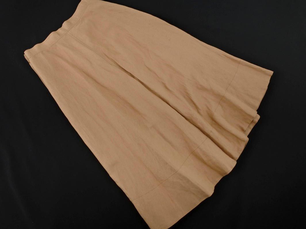 ROSE BUD Rose Bud linen. long skirt sizeS/ beige #* * ecb4 lady's 