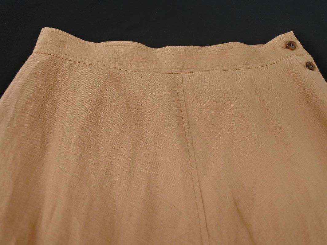 ROSE BUD Rose Bud linen. long skirt sizeS/ beige #* * ecb4 lady's 