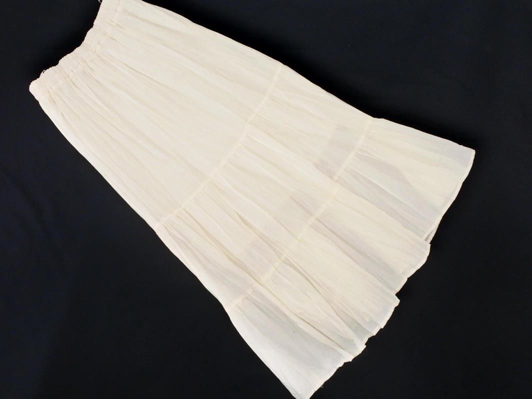earth music&ecology Earth Music & Ecology flair long skirt sizeF/ ivory #* * ecb4 lady's 