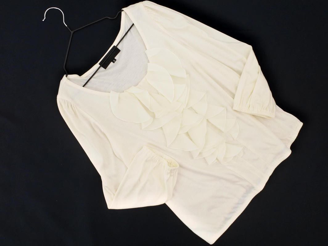 UNTITLED Untitled frill cut and sewn size2/ eggshell white #* * ecb8 lady's 