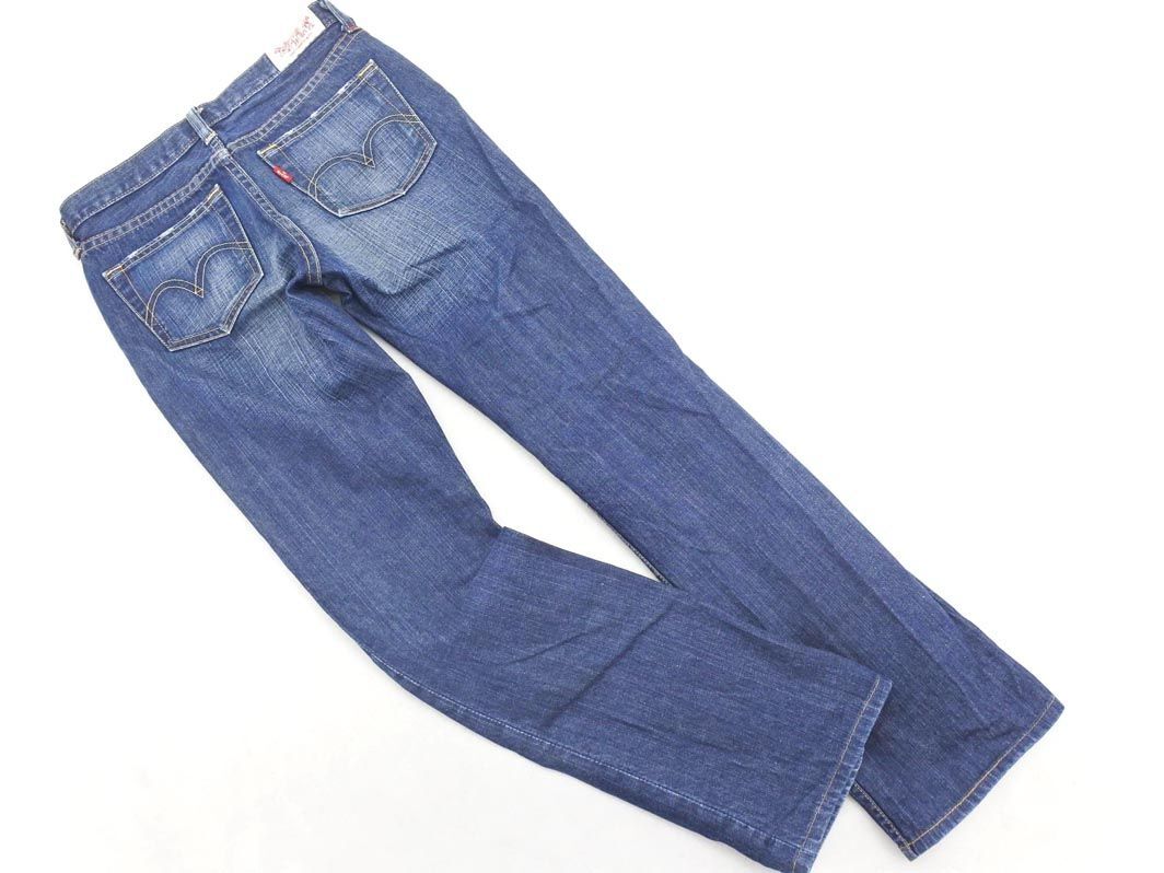 LEVI’S リーバイス LED TAB USED加工 ストレート デニムパンツ size28/紺 ■■ ☆ ecc2 レディース_画像4