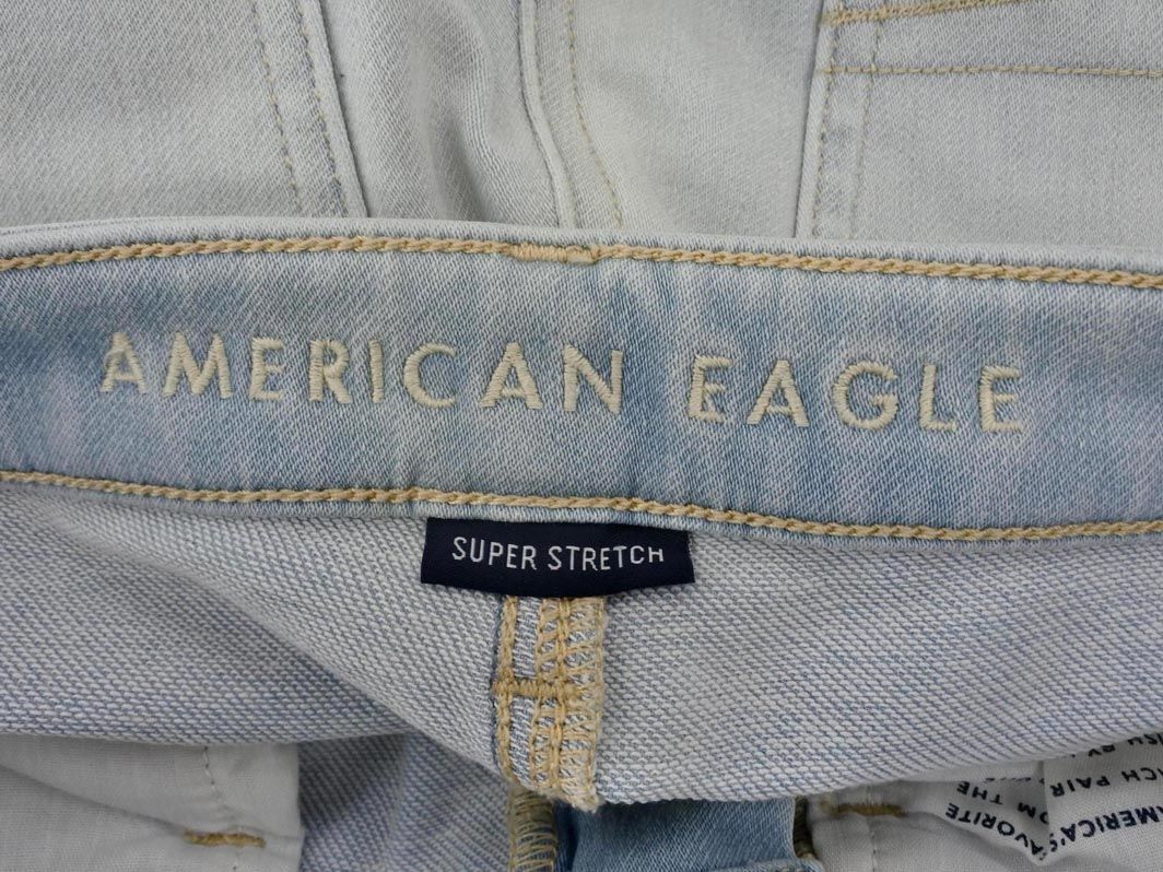 AMERICAN EAGLE アメリカンイーグル USED加工 スキニー デニムパンツ 水色 ■■ ☆ ecc7 レディース_画像6