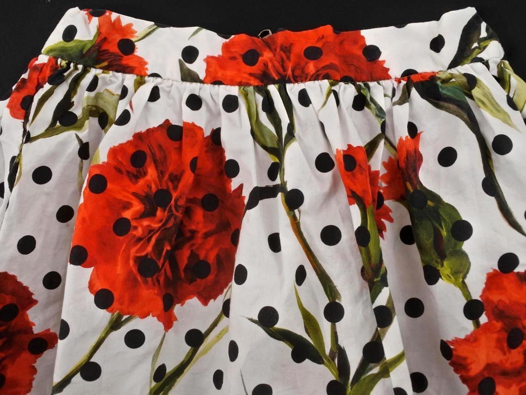  cat pohs OK Dolce&Gabbana Dolce & Gabbana floral print dot A line trapezoid skirt 3 size 95-101cm ## * ecc5 child clothes 