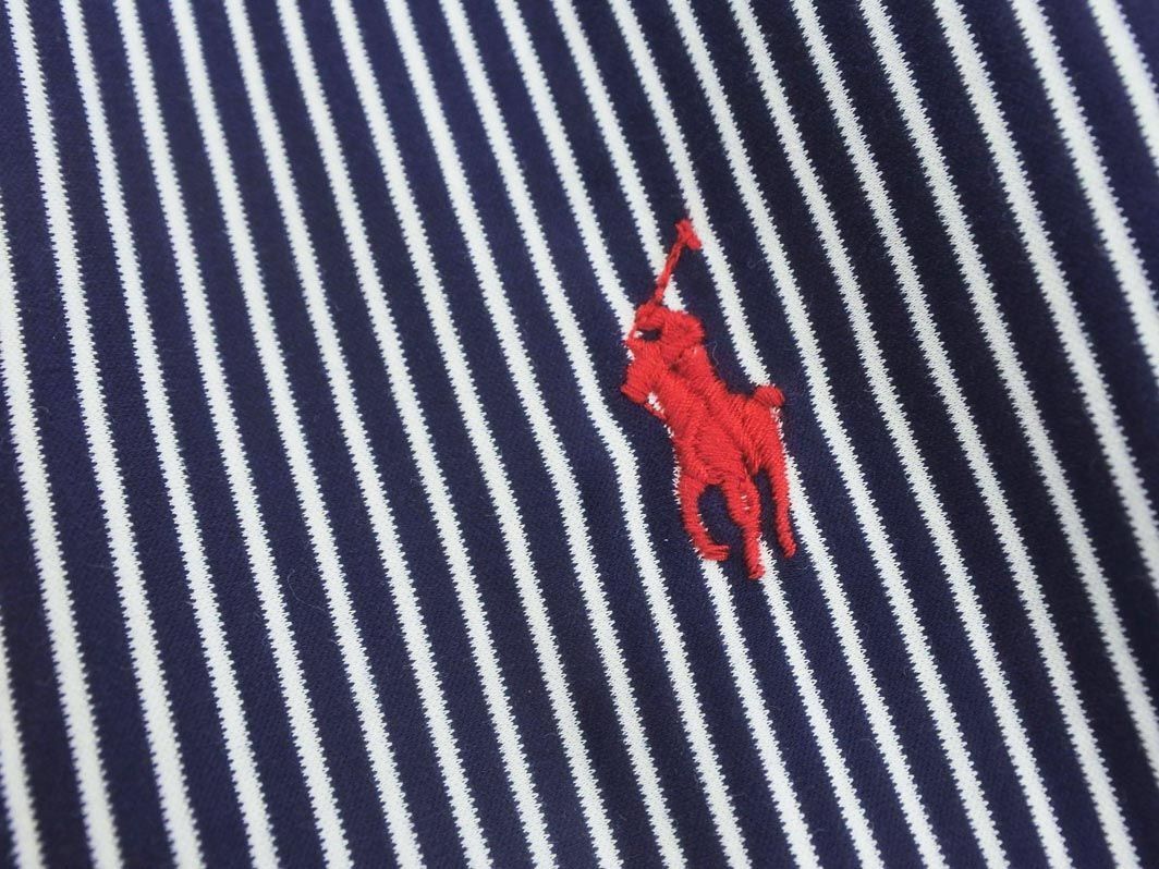 POLO RALPH LAUREN ポロ ラルフローレン ストライプ ポニー 刺繍 シャツ sizeS/白ｘ紺 ■◇ ☆ ecc5 メンズ_画像4