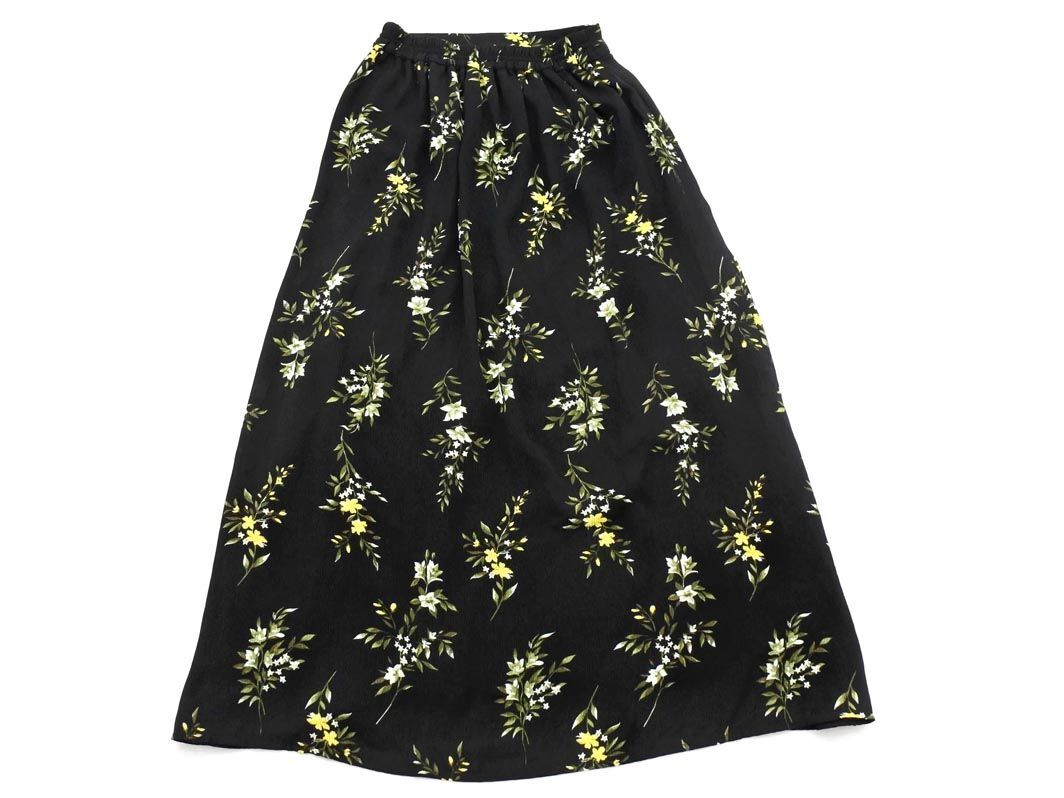 AZUL BY MOUSSY azur bai Moussy floral print maxi skirt sizeS/ black #* * ecc8 lady's 