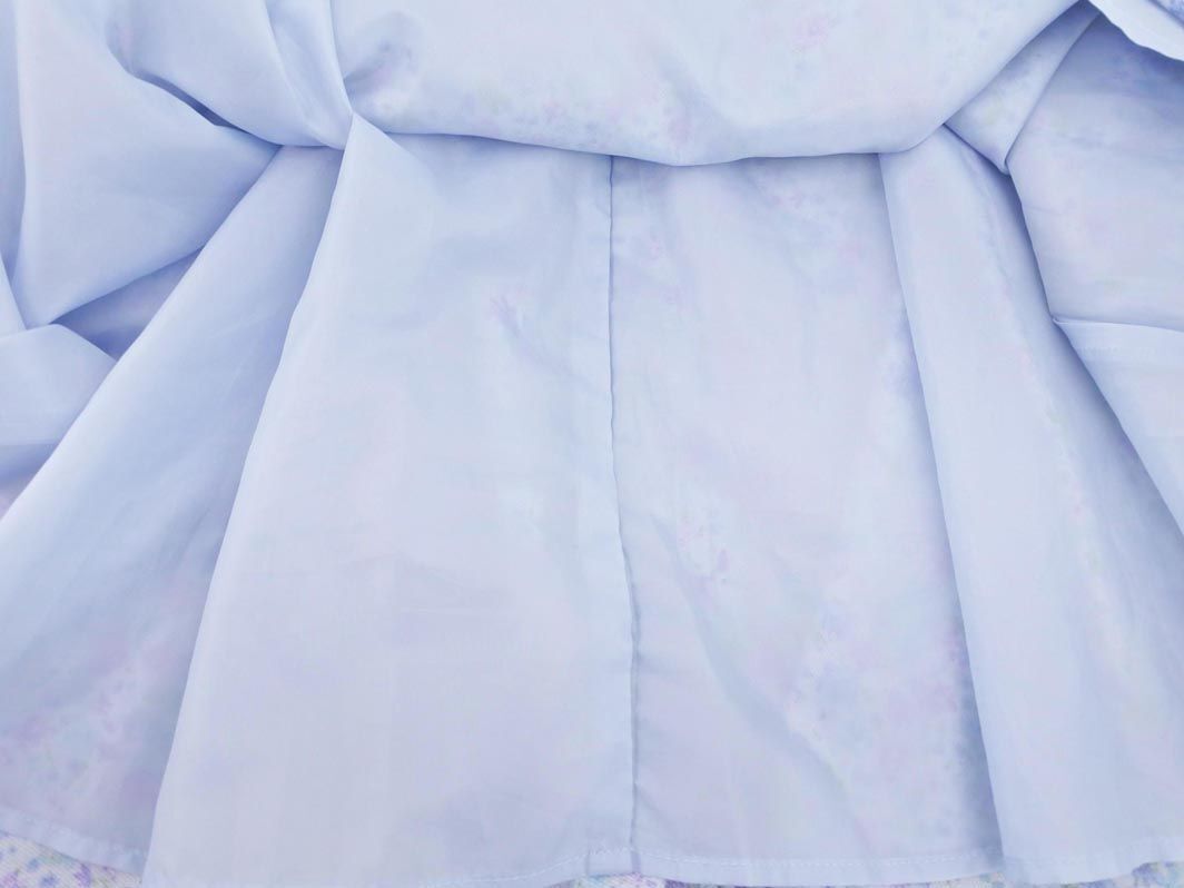 Couture brooch クチュールブローチ 花柄 Aライン ワンピース size38/青ｘ紫 ■◇ ☆ ecc8 レディースの画像5
