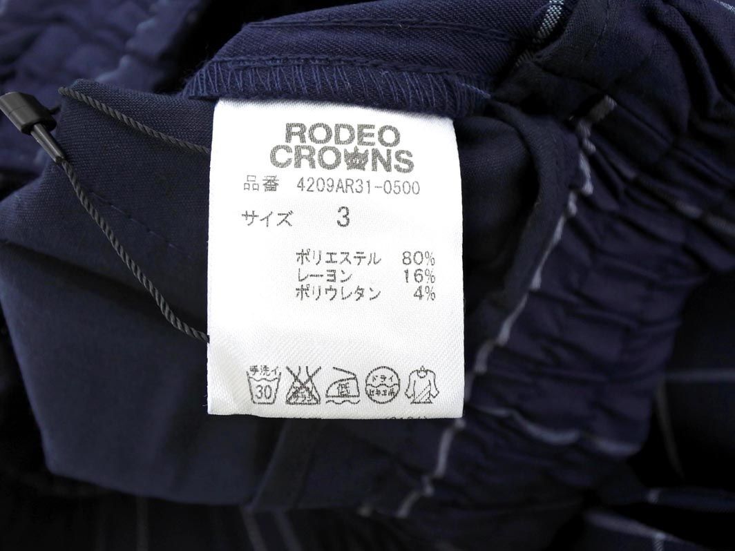 新品 RODEO CROWNS ロデオクラウンズ グラフチェック ジョガー パンツ size3/ネイビー ■■ ☆ ecc8 レディースの画像5