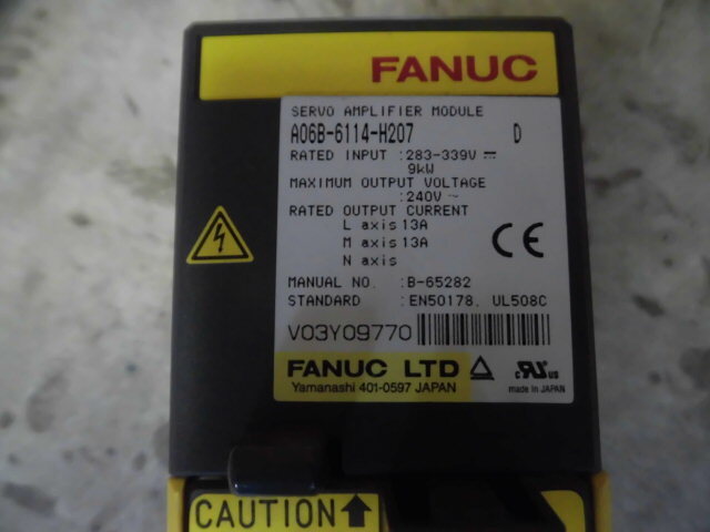 ファナック　FANUC サーボアンプモジュール A06B-6114-H207 中古品　動作確認済み_画像1