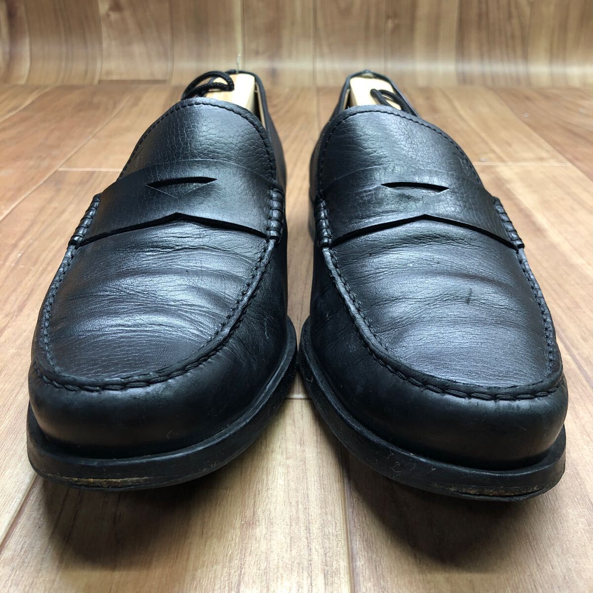 MI240315 TOD'S トッズ　コインローファー　ビジネスシューズ レザーシューズ　ブラック　メンズ　8 約27cm_画像4