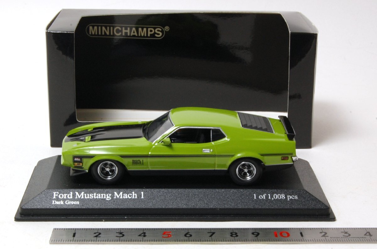 ☆MINICHAMPS（ミニチャンプス）1/43 Ford Mustang フォード マスタング マッハ1 1971 グリーン_画像3