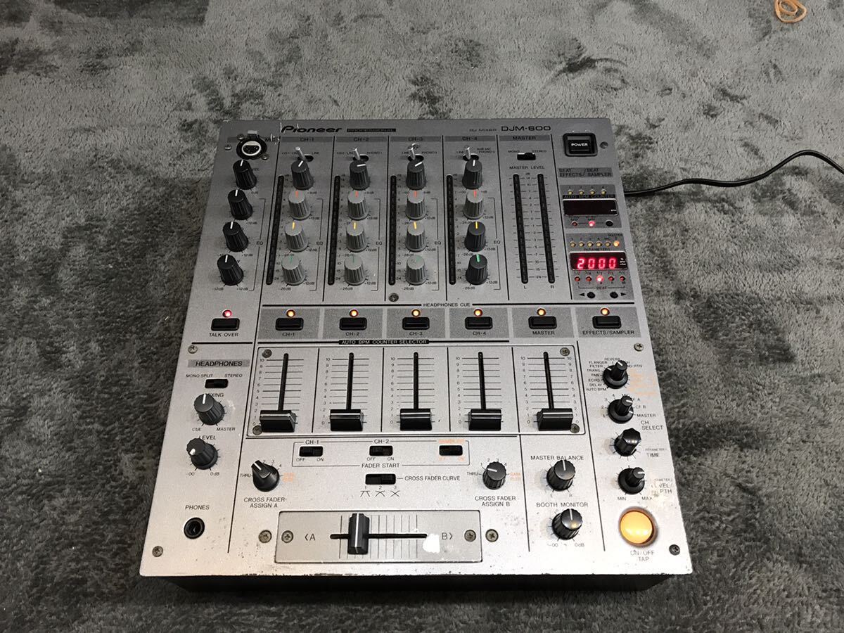 【動作確認済】Pioneer パイオニア DJM-600 DJミキサー_画像1