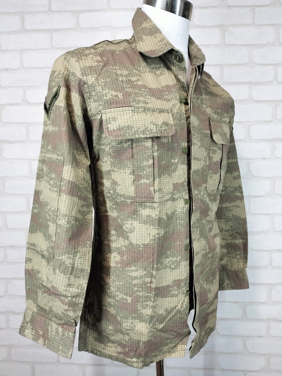トルコ軍 トルコ 陸軍 ナノデジ ナノ デジタルカモ 迷彩 戦闘服 ジャケット シャツ 古着 階級章付　029_画像3