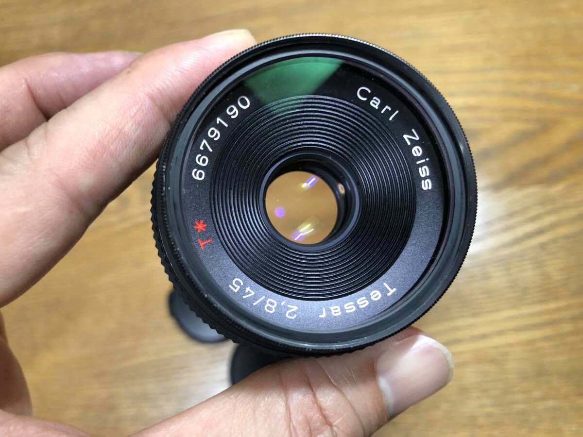 ◆良品 CONTAX Carl Zeiss コンタックス Tessar テッサー 45mm F2.8 T* MMJ 美品◆_画像9