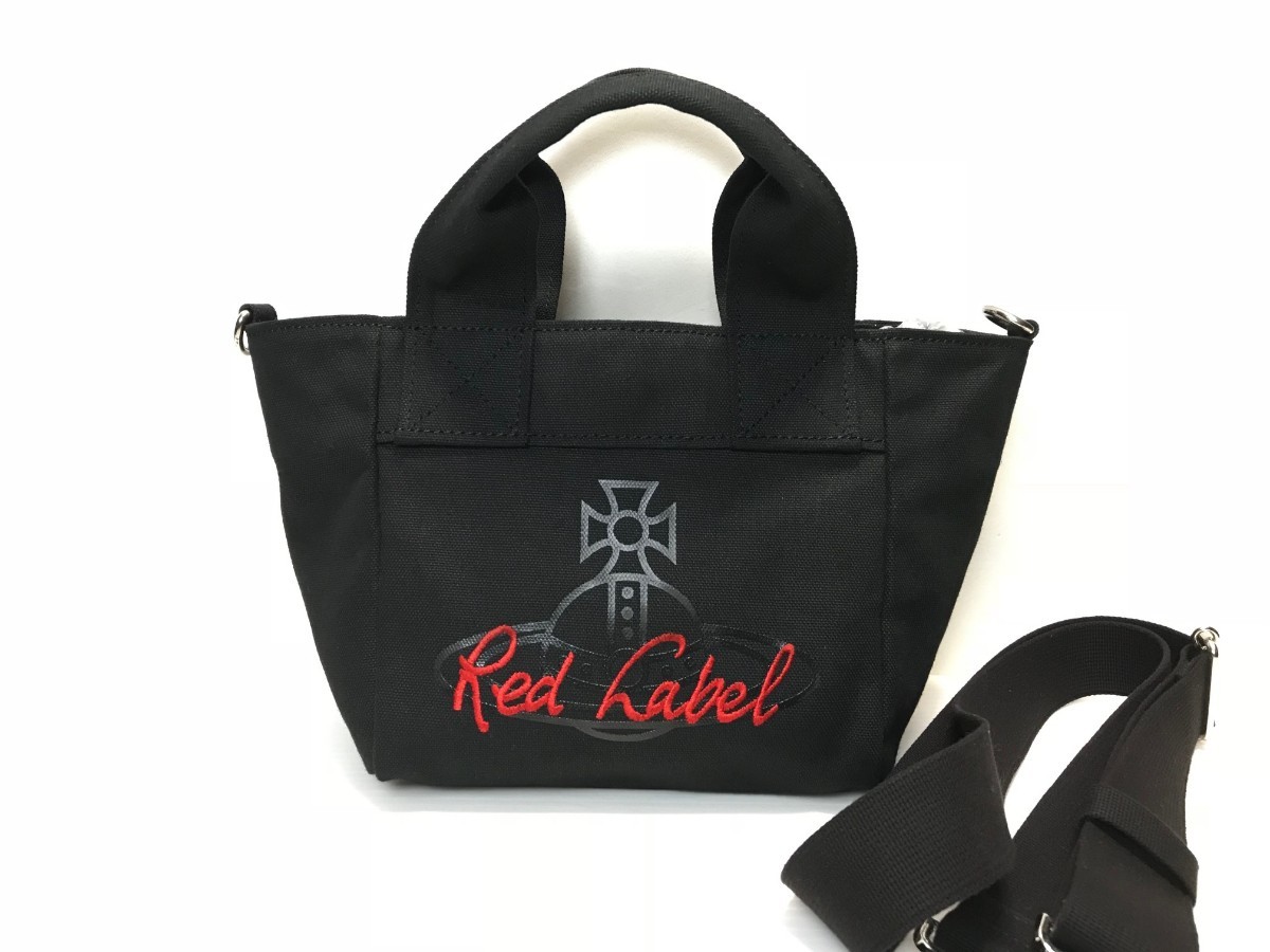 美品☆Vivienne Westwood☆ヴィヴィアンウエストウッド☆Red Label/ 2Way ミニ トートバッグ/刺繍ロゴ/定価:28,600円/男女兼用