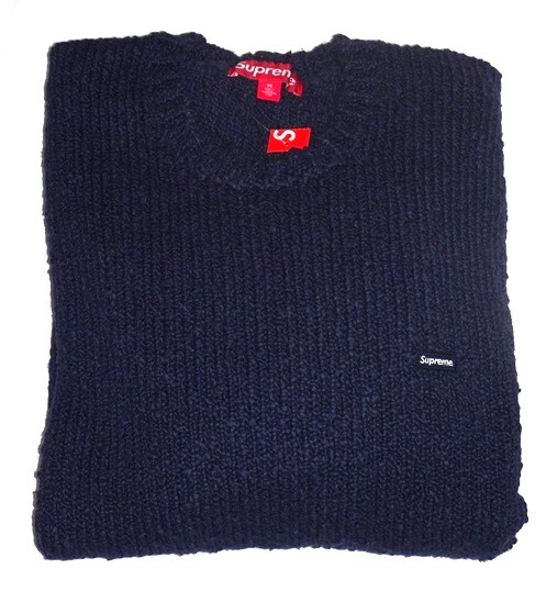 Supreme 24SS Boucl Small Box Sweater Mサイズ Navy 新品 未使用 2024 春夏 シュプリーム ブークレ スモール ボックス セーター 紺色_画像4