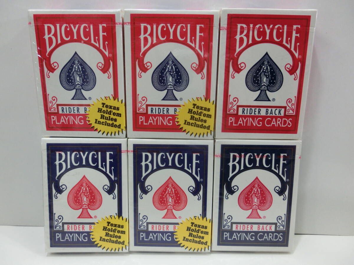 BICYCLE バイシクル◆RIDER BACK  POKER 808  OHIO製/赤.青/未開封.６点.まとめて ②の画像1