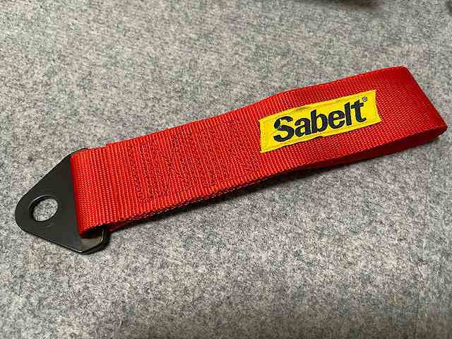 サベルト トゥストラップ レッド SABELT TOW STRAP ベルトタイプ汎用牽引フック の画像1