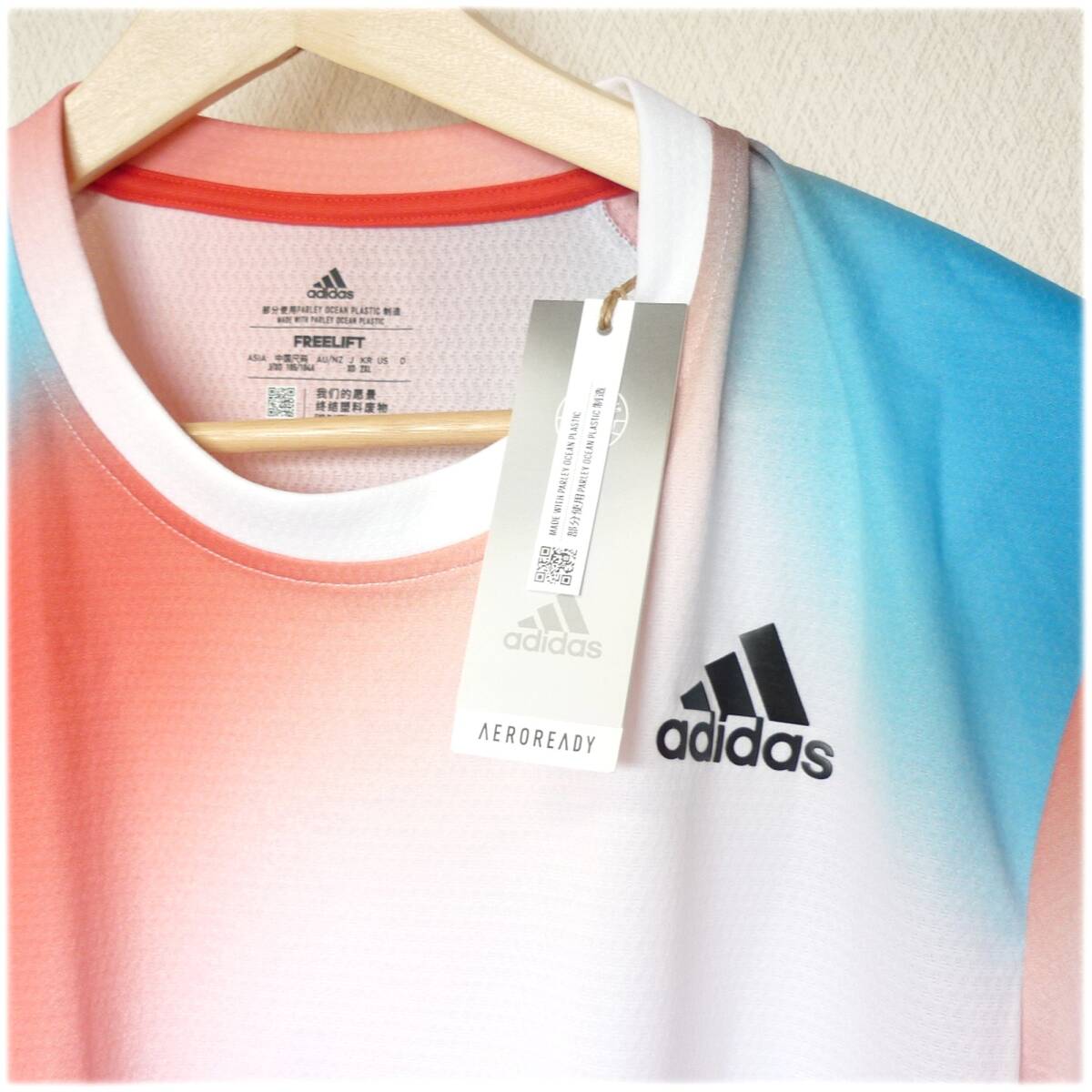 大きいサイズ◆新品未使用◆送料無料(メンズ2XL)(XO)アディダス adidas メルボルンTシャツ　テニスウェア_画像6