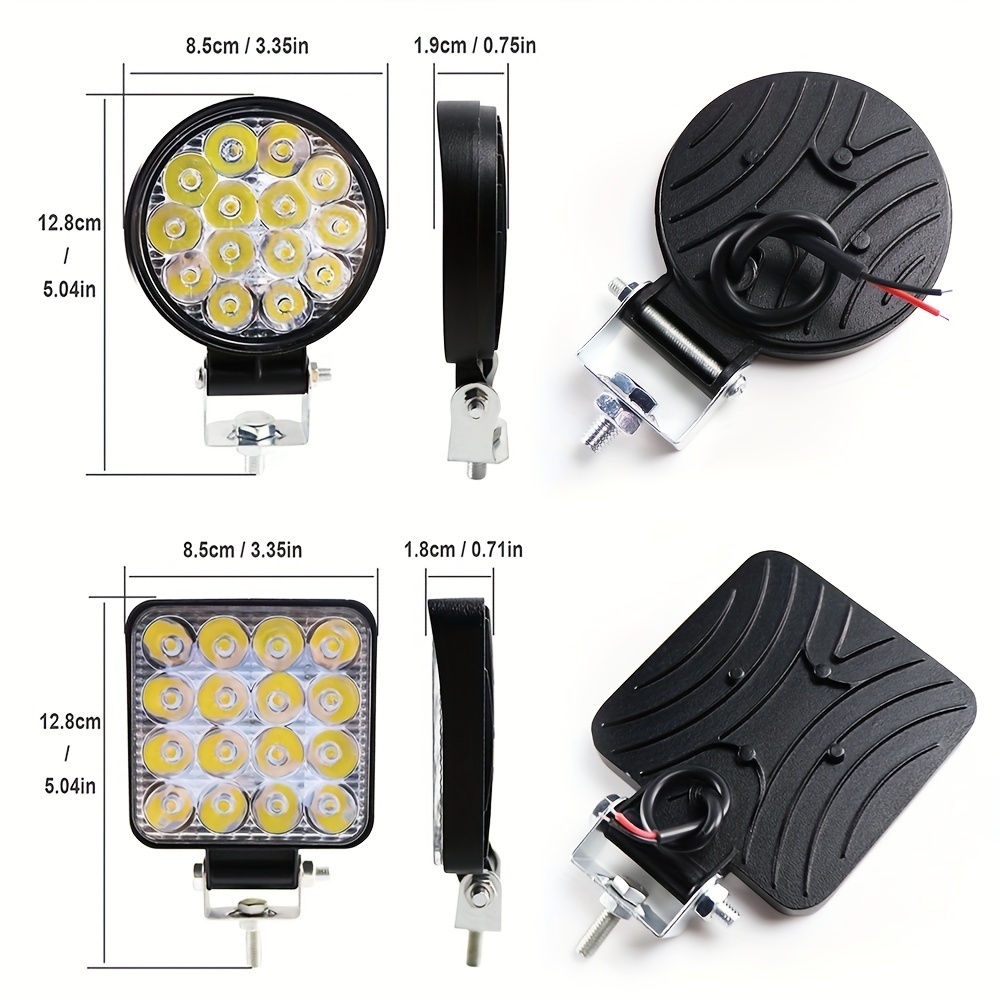 2個セット LEDフォグライト 車 丸型 42W ヘッドライト フォグランプ 14LED ホワイト 6500K ヘッドランプ 防水 明るい t118_画像3