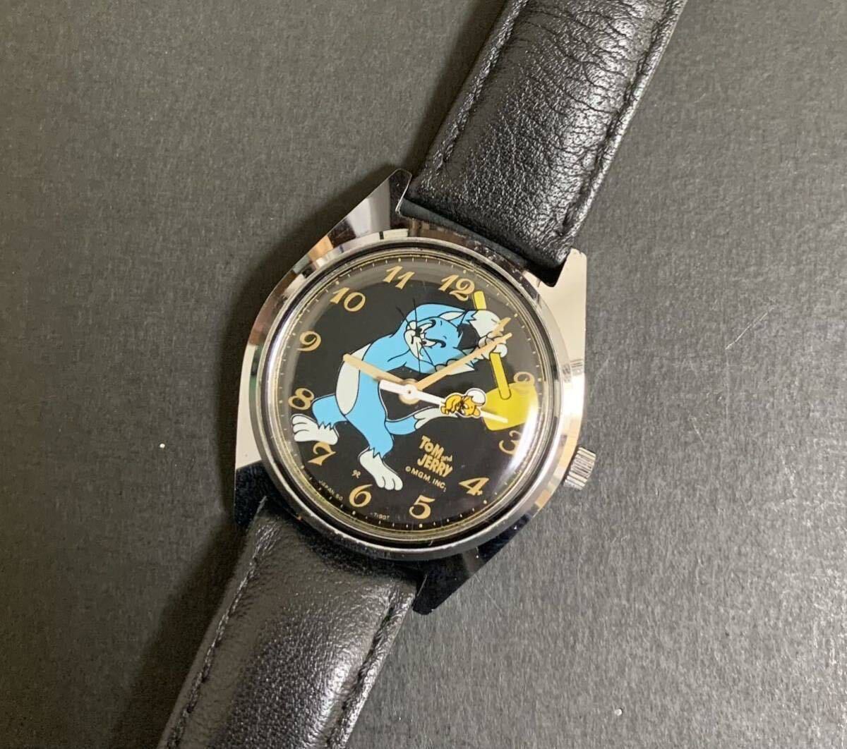 【ジャンク扱い】1970年代 トムとジェリー 腕時計 5000-7060 手巻き式 ビンテージ トム&ジェリー TOM&JERRY ※ベルトなしの画像1