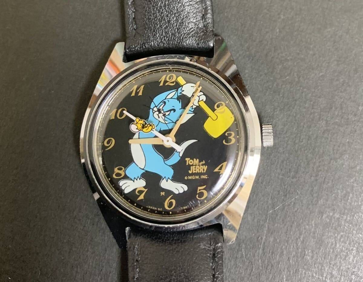 【ジャンク扱い】1970年代 トムとジェリー 腕時計 5000-7060 手巻き式 ビンテージ トム&ジェリー TOM&JERRY ※ベルトなしの画像8