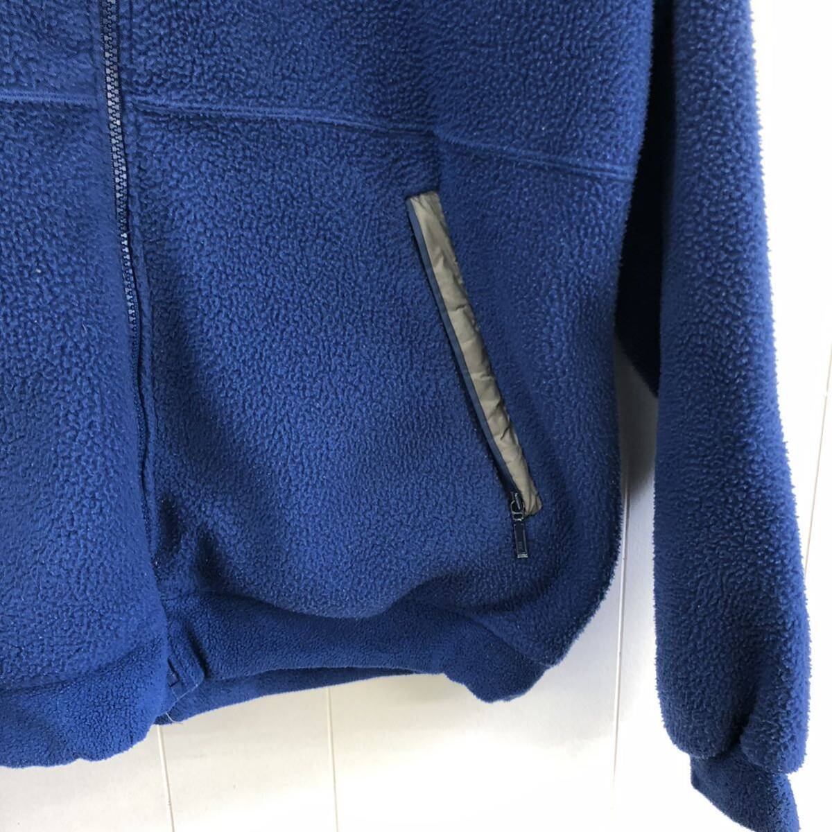 old mont-bell フリースジャケット ブルー Lサイズ モンベル polartec オールド ビンテージ 90s アウトドア の画像3