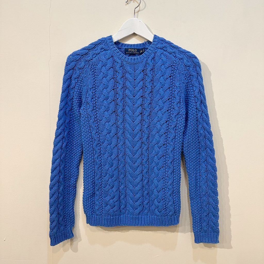 POLO Ralph Lauren Cable Cotton Knit Sweater ポロ ラルフローレン ケーブル 編み コットン 綿 ニット セーター ウィメンズ W's S 