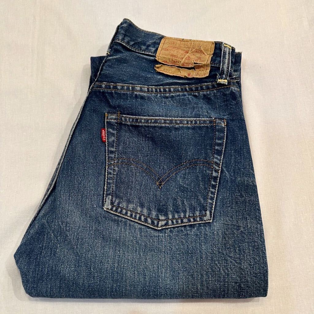 オリジナル LEVIS 501 66 BIG E 足長R 60s 70s vintage リーバイス ビッグE 66前期 シングル ヴィンテージ ビンテージ 表記 W30 L31の画像1