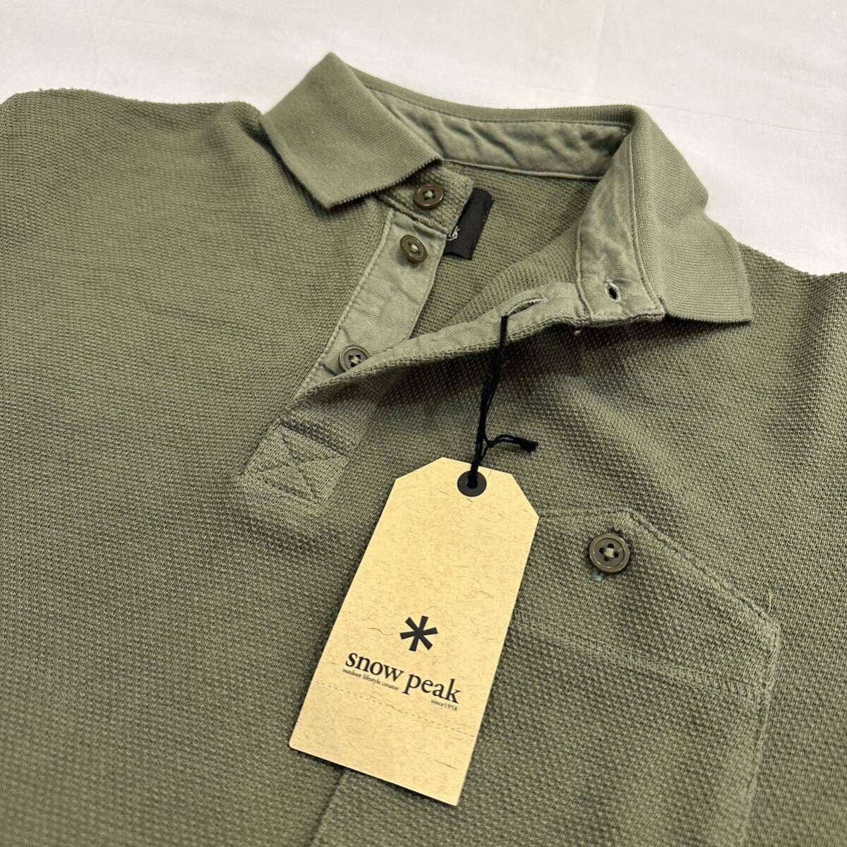 美品 snow peak Polo杉 スノーピーク ポロスギ Polo Shirt ポロ シャツ cotton 綿 コットン XS_画像7