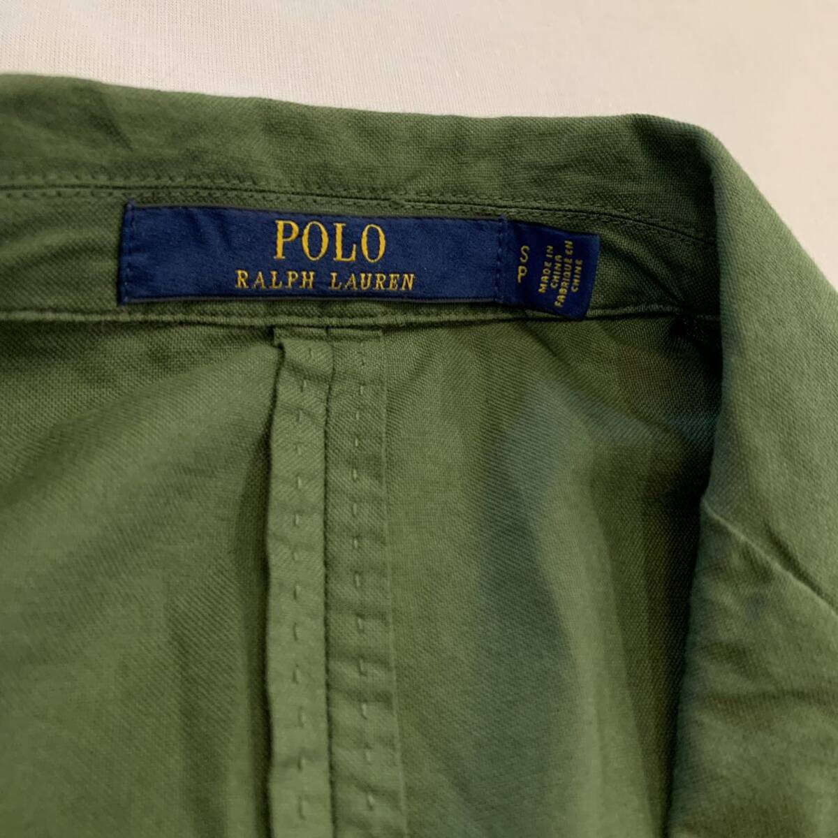 POLO Ralph Lauren 3B Cotton Tailored Jacket Blazer S ポロ ラルフローレン コットン 綿 テーラード ジャケット Green グリーン ブレザー_画像3