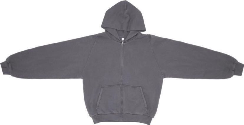 Yeezy × Gap ZIP UP SWEAT HOODIE D.GREY イージー ギャップ ジップアップ スウェット フーディ フルジップパーカ PARKA Ye カニエ YZY XL_画像1