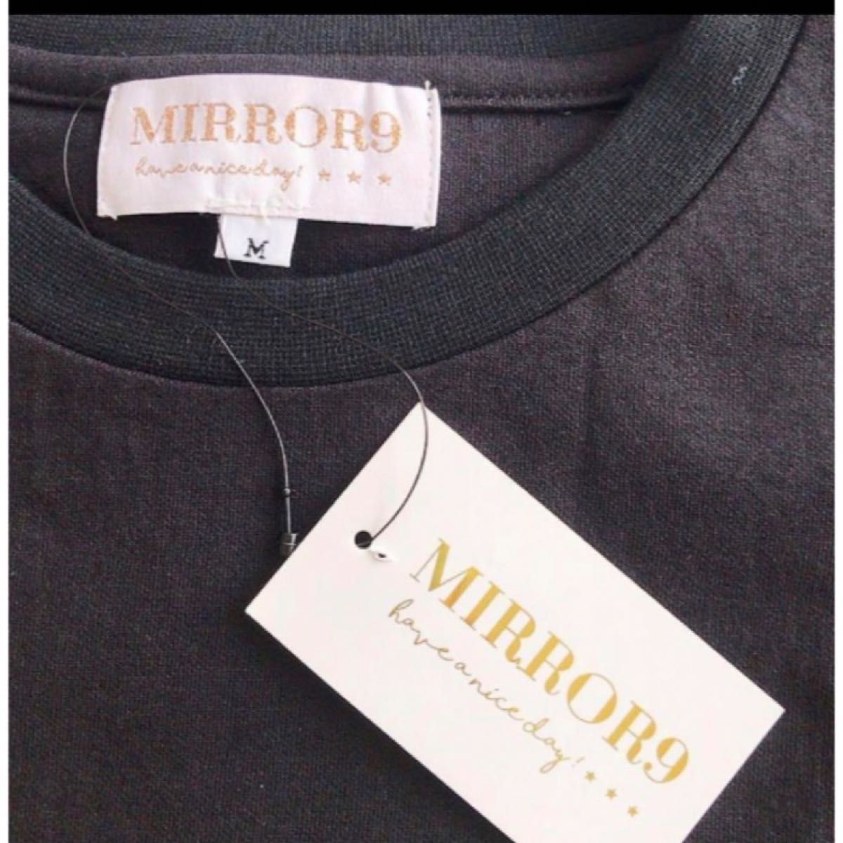 【ラスト１着】ミラーナイン ロングTシャツ M ブラック ロゴ 長袖 カットソー 春 黒 MIRROR9 浜崎あゆみ 綿 コットン