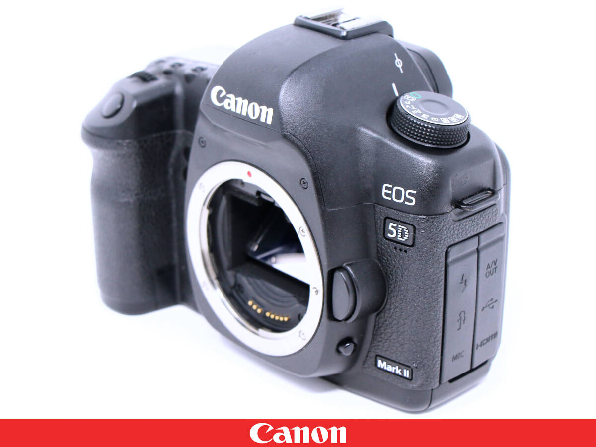 ◆美品◆Canon キャノン EOS 5D Mark II マーク2 ボディ◆バッテリー、充電器、ストラップ付属★ハイアマチュア35ｍｍフルサイズ一眼レフ_画像3