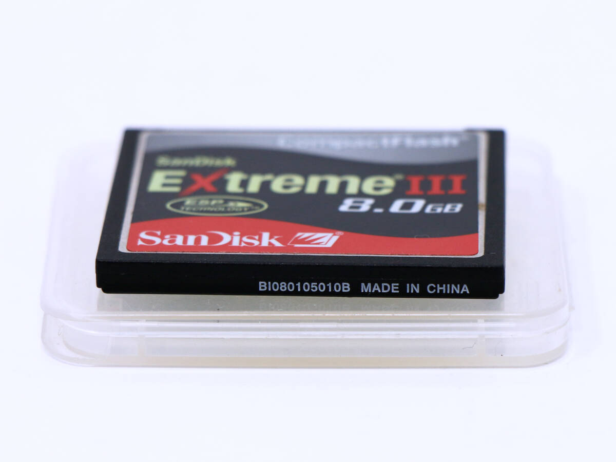 ★☆希少★【8GB】CFカード コンパクトフラッシュ SanDisk Extreme Ⅲ CompactFlash ★ケース付属★中古良品☆★_画像4